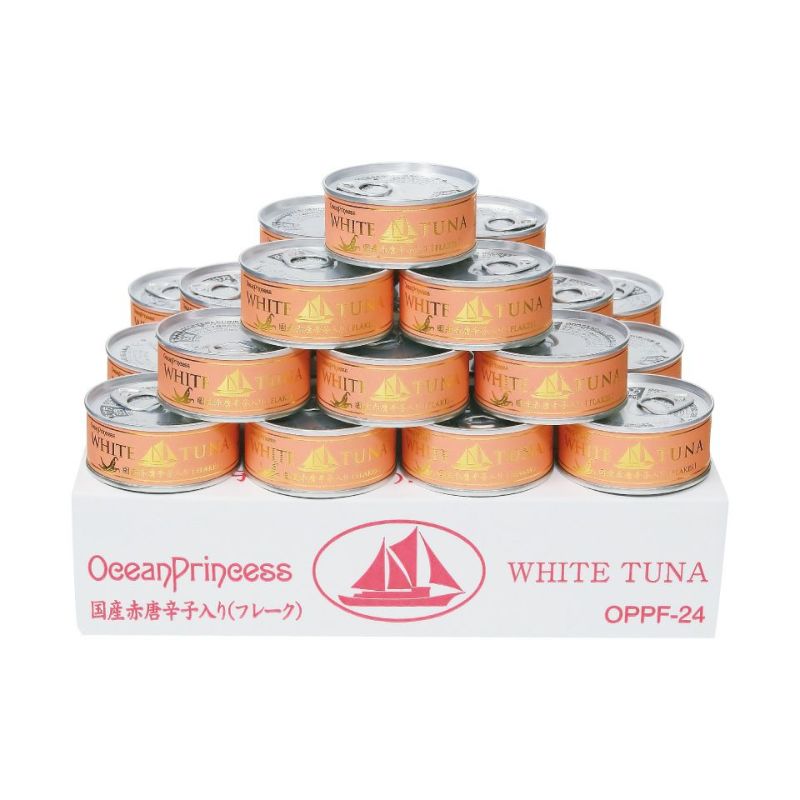 WHITETUNA 国産赤唐辛子入りツナ（フレーク）24缶セット