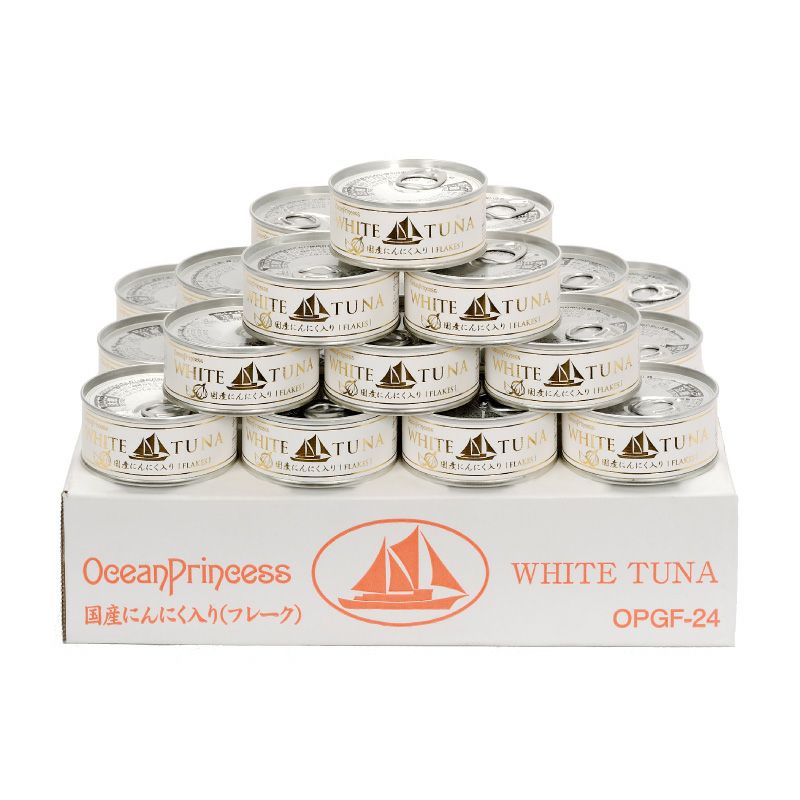 WHITETUNA　国産にんにく入りツナ（フレーク）24缶セット